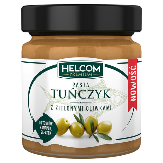 Pasta z tuńczyka z zielonymi oliwkami Helcom 180g-0