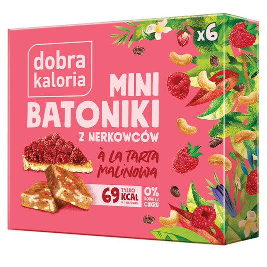 Minibatoniki z nerkowców - tarta malinowa Dobra Kaloria 6x17g-0