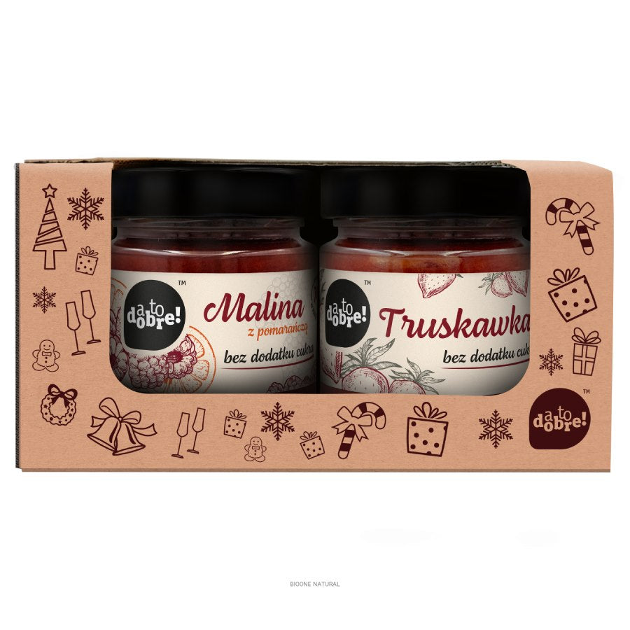 Set: Himbeere + Erdbeere ohne Zuckerzusatz mit der Konsistenz von Marmelade 2x 195g