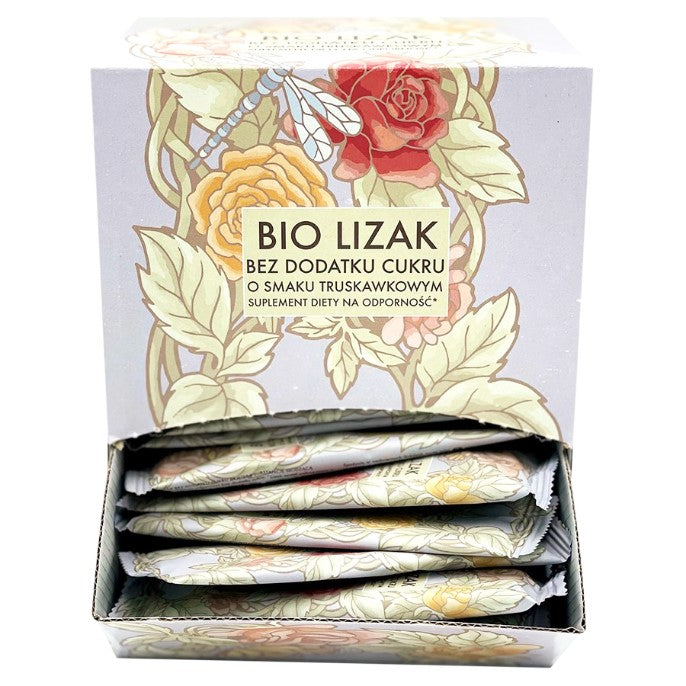 Bio Lizak o smaku truskawkowym bez dodatku cukru Lizuu BIO 6g-1