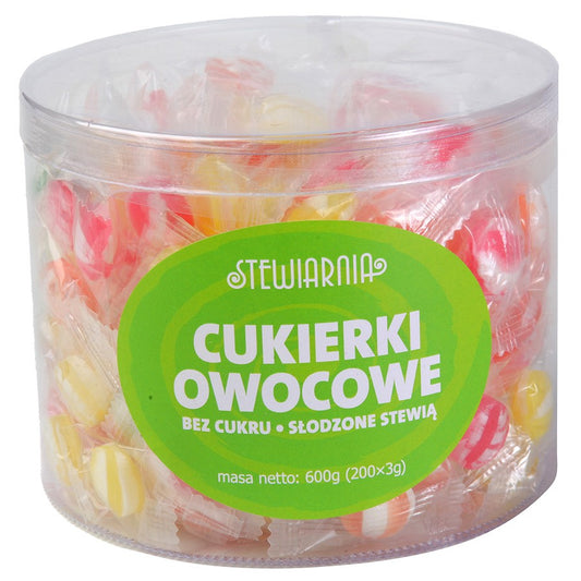 Cukierki owocowe bez cukru 600g (ok200 szt)-0