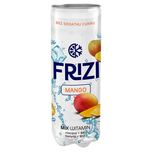 Napój owocowy lekko gazowany z dodatkiem witamin Mango Frizi, 330ml-0