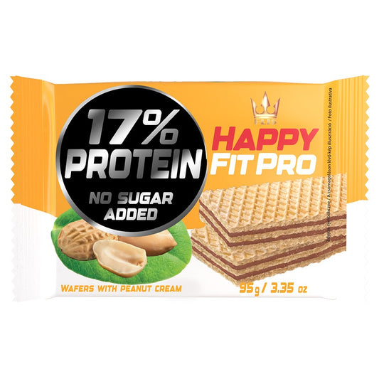 Wafelki arachidowe bez dodatku cukru Happy FIT PRO, 95g-0