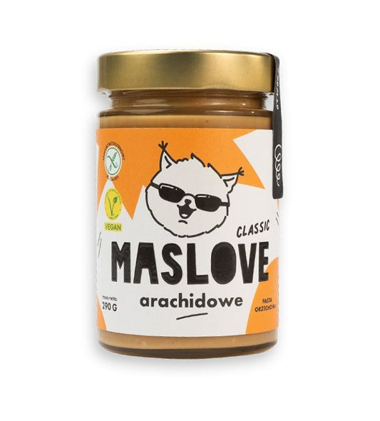 Klassische Erdnusspaste, glutenfrei 290 g - MASLOVE