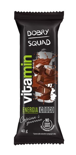 BATON VITAMIN ENERGIA CHOCO BEZ DODATKU CUKRU 40 g - DOBRY SQUAD-0