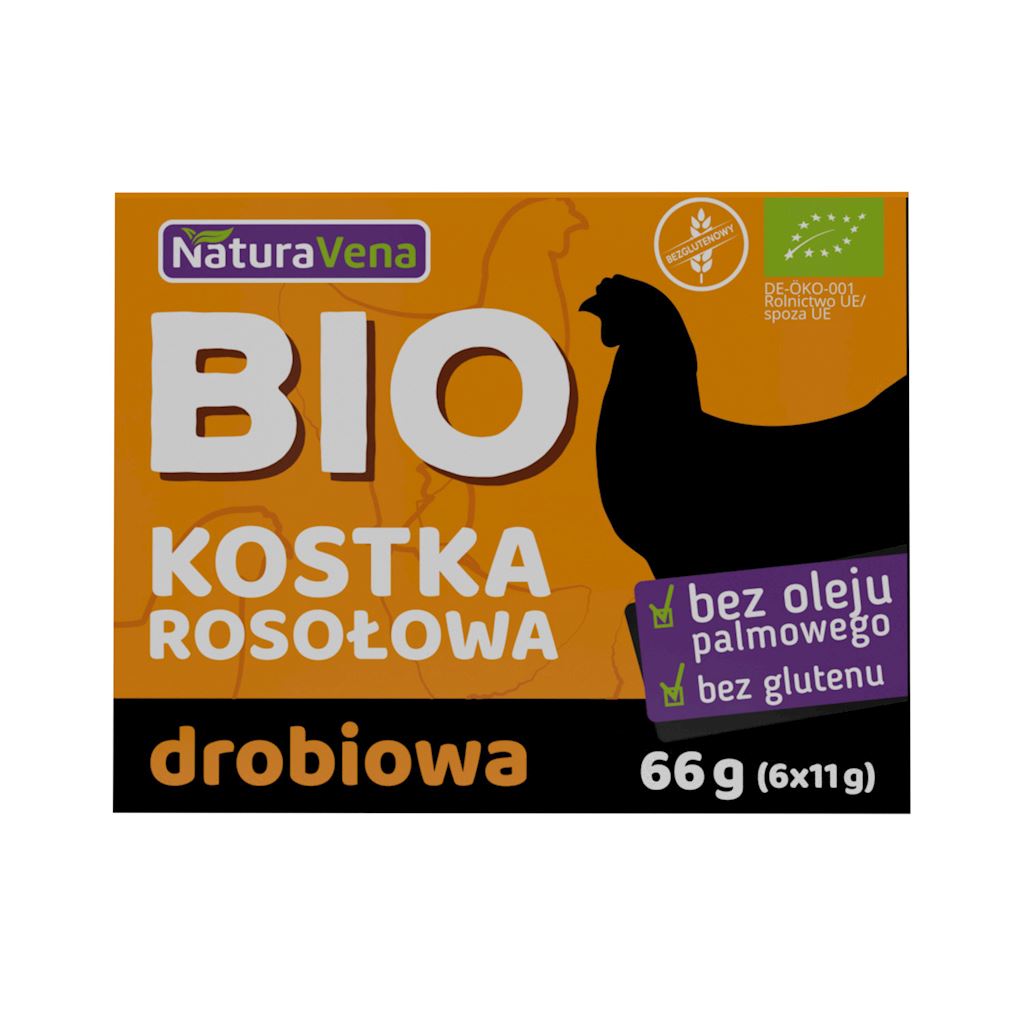 BULION - KOSTKI DROBIOWE BEZGLUTENOWE BIO (6 x 11 g) 66 g - NATURAVENA-0