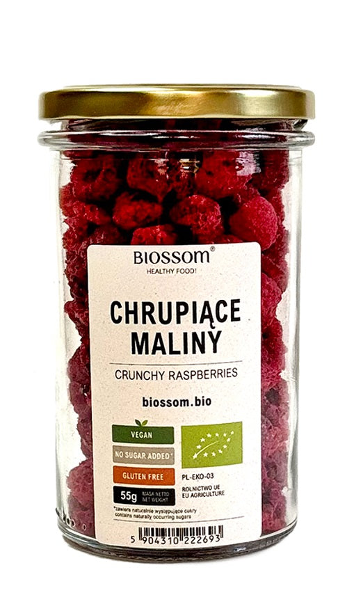 CHRUPIĄCA MALINA BEZGLUTENOWA BIO 55 g - BIOSSOM-0