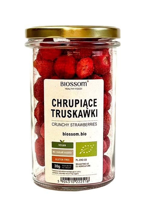 CHRUPIĄCA TRUSKAWKA BEZGLUTENOWA BIO 30 g - BIOSSOM-0