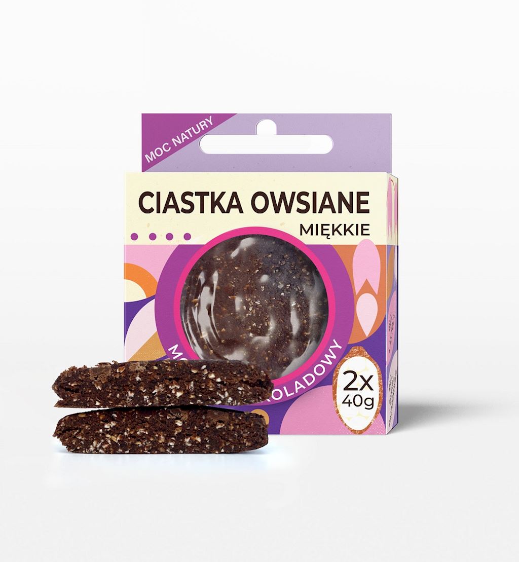 CIASTKA OWSIANE MIĘKKIE MOCNO CZEKOLADOWE BEZGLUTENOWE (2 x 40 g) 80 g - LAVICA-0