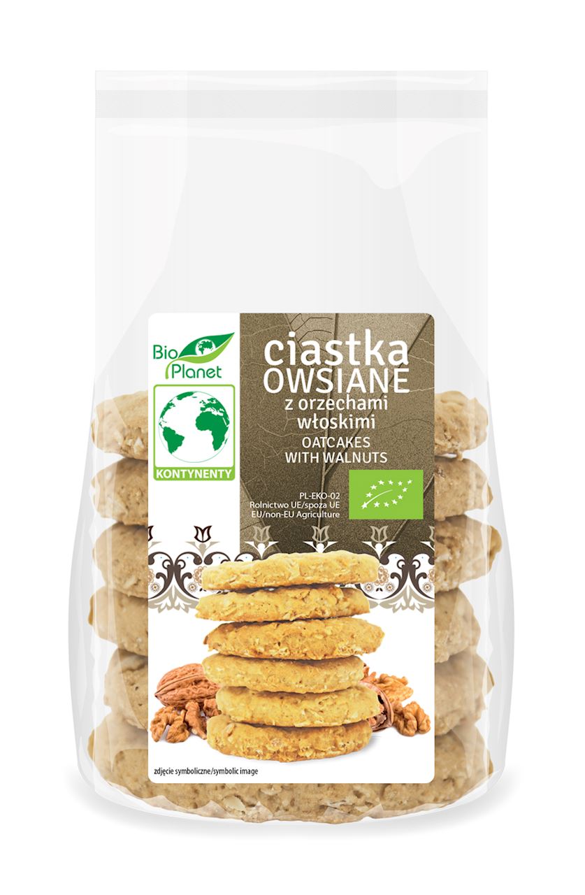 CIASTKA OWSIANE Z ORZECHAMI WŁOSKIMI BIO 170 g - BIO PLANET-0