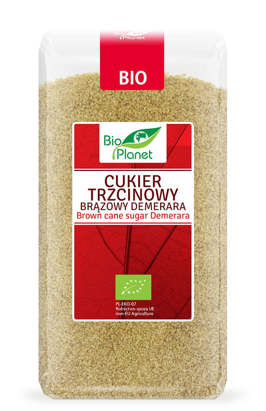 CUKIER TRZCINOWY BRĄZOWY DEMERARA BIO 500 g - BIO PLANET-0