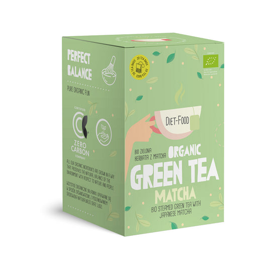 HERBATA ZIELONA Z MATCHĄ (GREEN TEA MATCHA) BIO (20 x 2 g) 40 g - DIET-FOOD-0