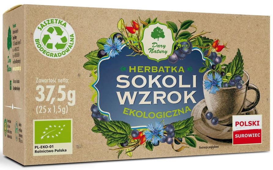 HERBATKA SOKOLI WZROK BIO (25 x 2 g) 50 g - DARY NATURY-0