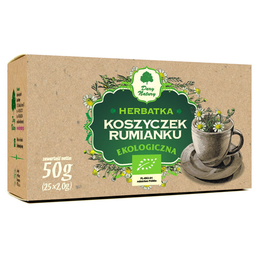 HERBATKA Z KOSZYCZKÓW RUMIANKU BIO (25 x 2 g) 50 g - DARY NATURY-0