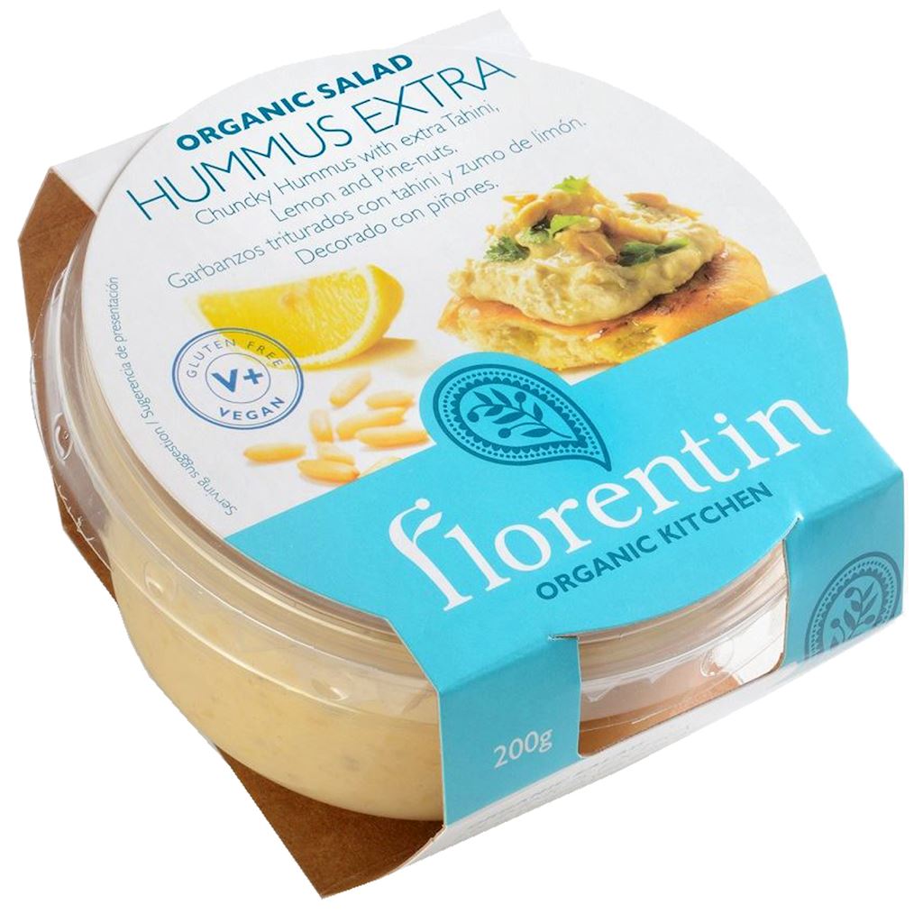 HUMMUS EKSTRA Z ORZESZKAMI PINIOWYMI BEZGLUTENOWY BIO 200 g - FLORENTIN-0