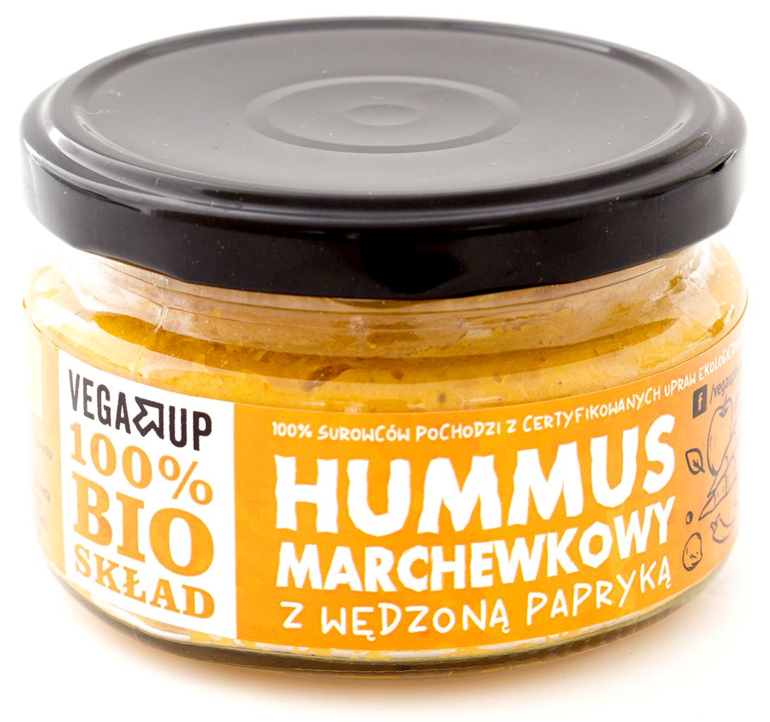 HUMMUS MARCHEWKOWY Z WĘDZONĄ PAPRYKĄ BIO 190 g - VEGA UP-0