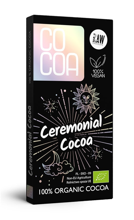 KAKAO CEREMONIALNE (TABLICZKA GORZKA 100%) BIO 50 g - COCOA-0