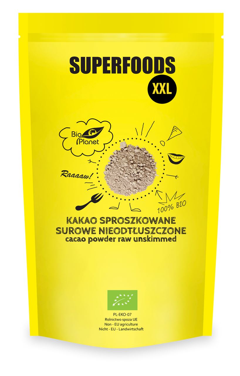 KAKAO SPROSZKOWANE SUROWE NIEODTŁUSZCZONE BIO 400 g - BIO PLANET-0