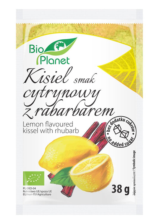 KISIEL O SMAKU CYTRYNOWYM Z RABARBAREM BIO 38 g - BIO PLANET-0