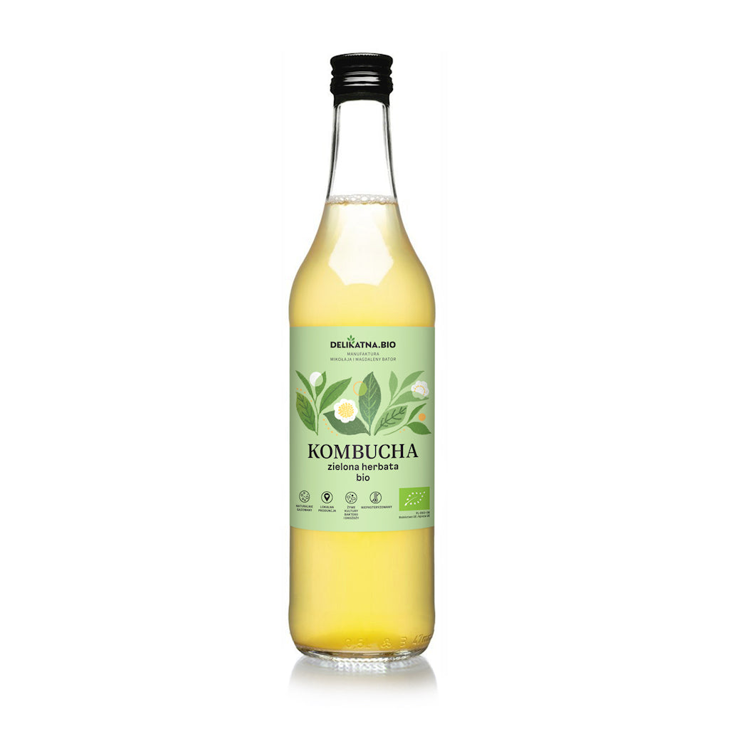 KOMBUCHA Z ZIELONEJ HERBATY BIO 500 ml - DELIKATNA (ZAKWASOWNIA)-0