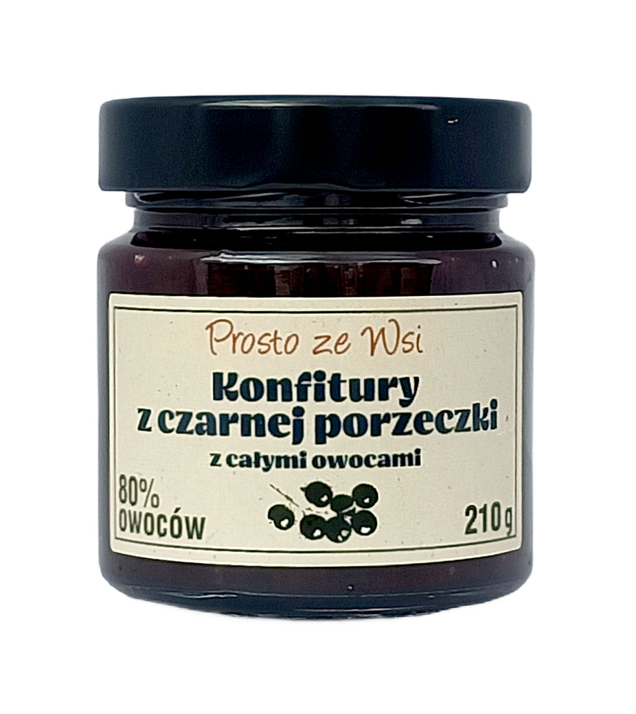 KONFITURA EKSTRA Z CZARNEJ PORZECZKI Z CAŁYMI OWOCAMI 210 g - PROSTO ZE WSI-0