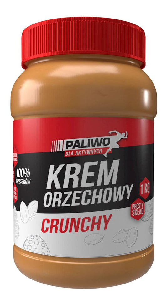 KREM ORZECHOWY CRUNCHY 100 % BEZ DODATKU SOLI I CUKRÓW 1 kg  - PALIWO DLA AKTYWNYCH-0