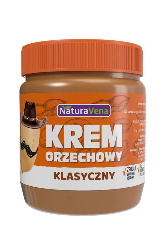 KREM ORZECHOWY KLASYCZNY 100 % BEZ DODATKU SOLI I CUKRÓW 340 g - NATURAVENA-0