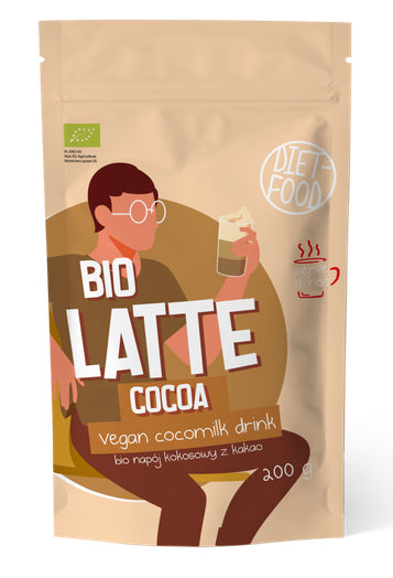 LATTE COCOA - NAPÓJ KOKOSOWY Z KAKAO BIO 200 g - DIET-FOOD-0