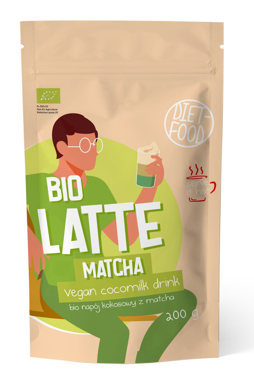 LATTE MATCHA - NAPÓJ KOKOSOWY Z MATCHĄ BIO 200 g - DIET-FOOD-0