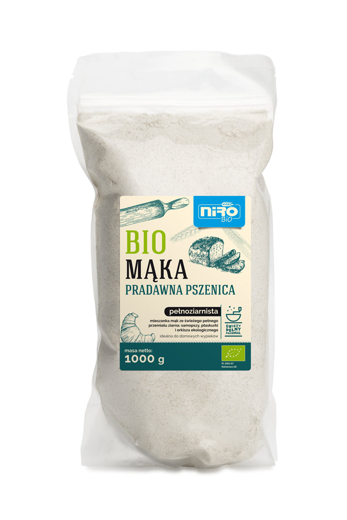 MĄKA PRADAWNA PSZENICA BIO 1 kg - NIRO-0