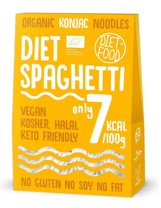 MAKARON (KONJAC) SPAGHETTI BEZGLUTENOWY BIO 385 g (300 g) - DIET-FOOD-0