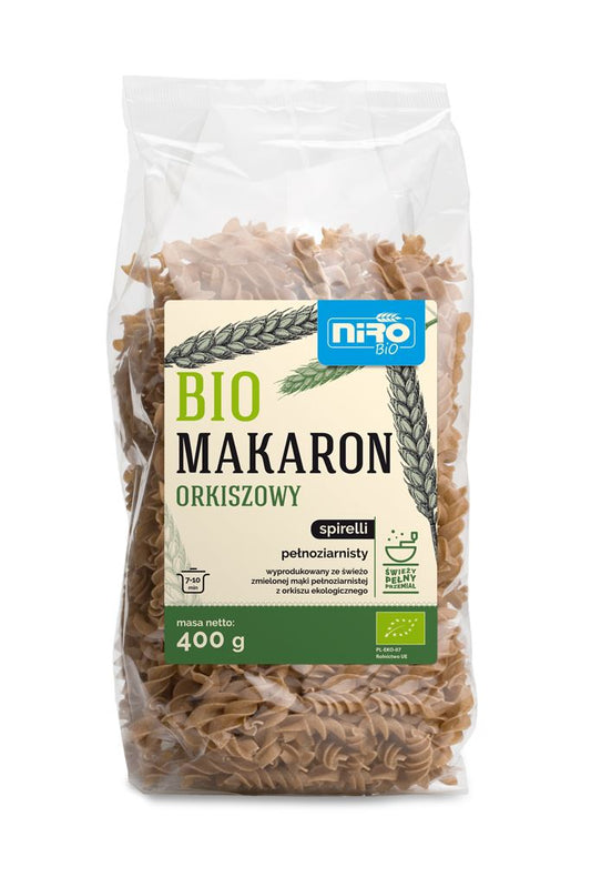 MAKARON (ORKISZOWY RAZOWY) SPIRELLI BIO 400 g - NIRO-0