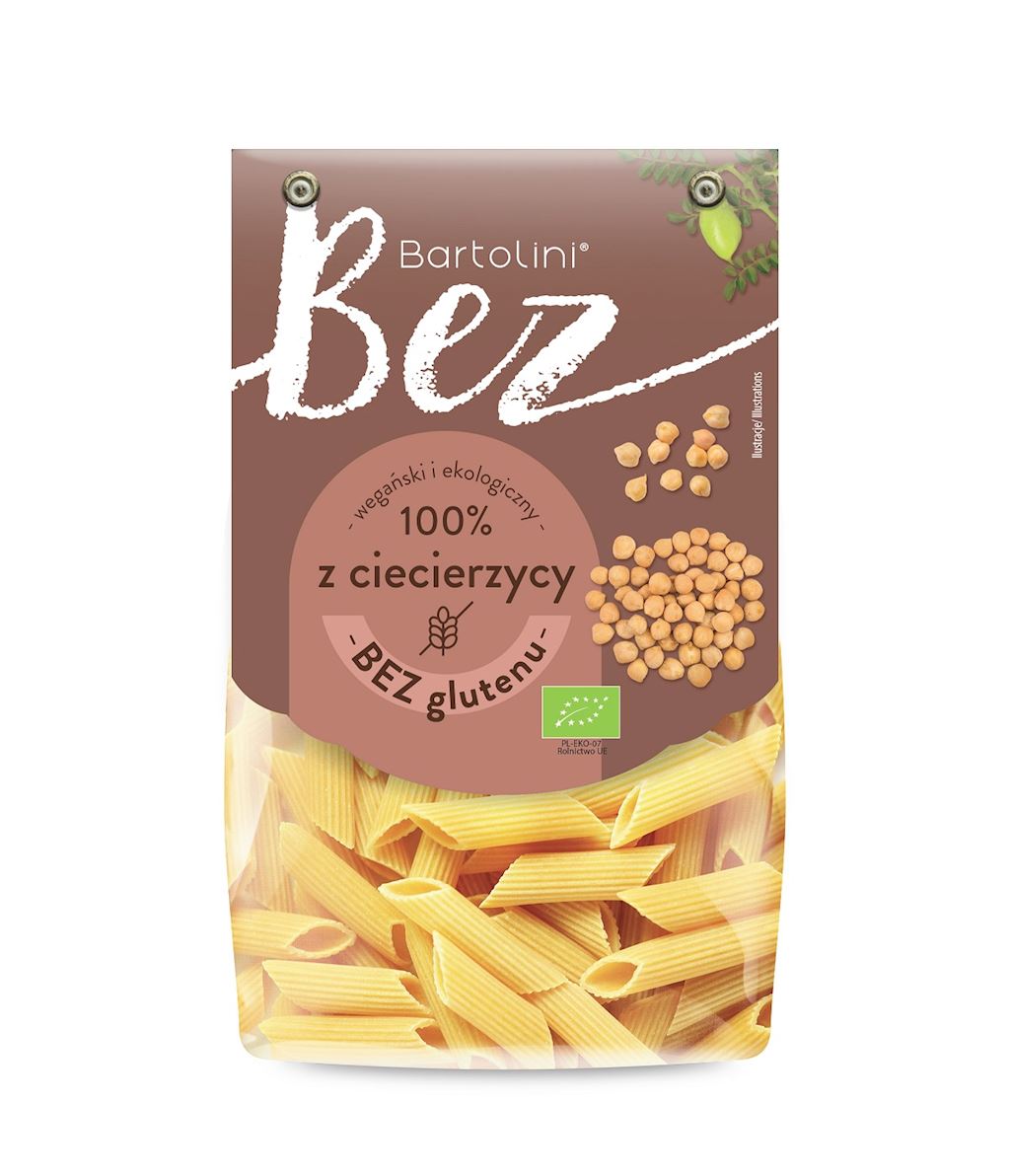 MAKARON PROTEINOWY (Z CIECIERZYCY) PENNE BEZGLUTENOWY BIO 250 g - BARTOLINI-0