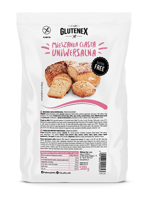 MIESZANKA DO WYPIEKU CIASTA UNIWERSALNA BEZGLUTENOWA 500 g - GLUTENEX-0