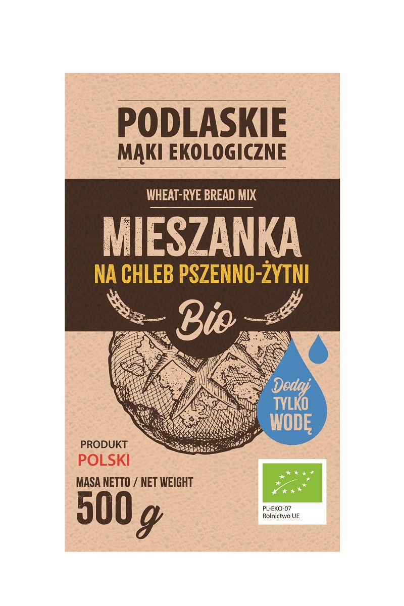 MIESZANKA NA CHLEB PSZENNO - ŻYTNI BIO 500 g - BIO LIFE (PODLASKIE MĄKI)-0