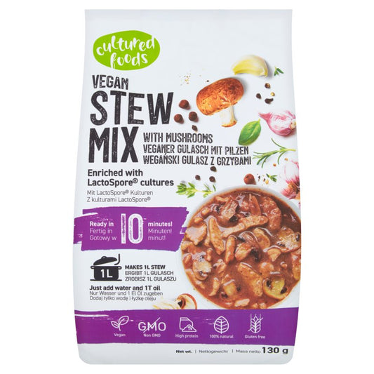 MIESZANKA NA GULASZ WEGAŃSKI Z GRZYBAMI BEZGLUTENOWY 130 g - CULTURED FOODS-0