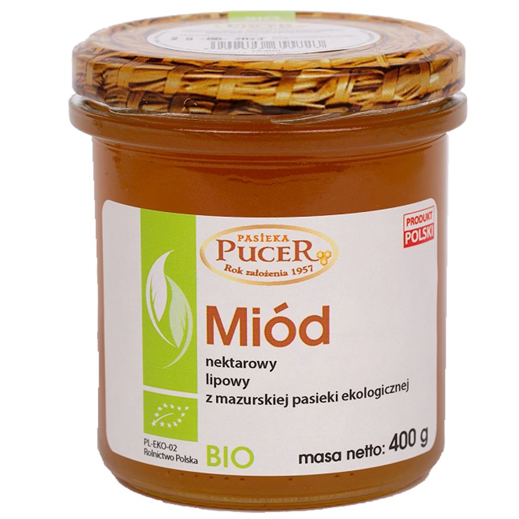 MIÓD NEKTAROWY LIPOWY BIO 400 g - PASIEKA PUCER-0