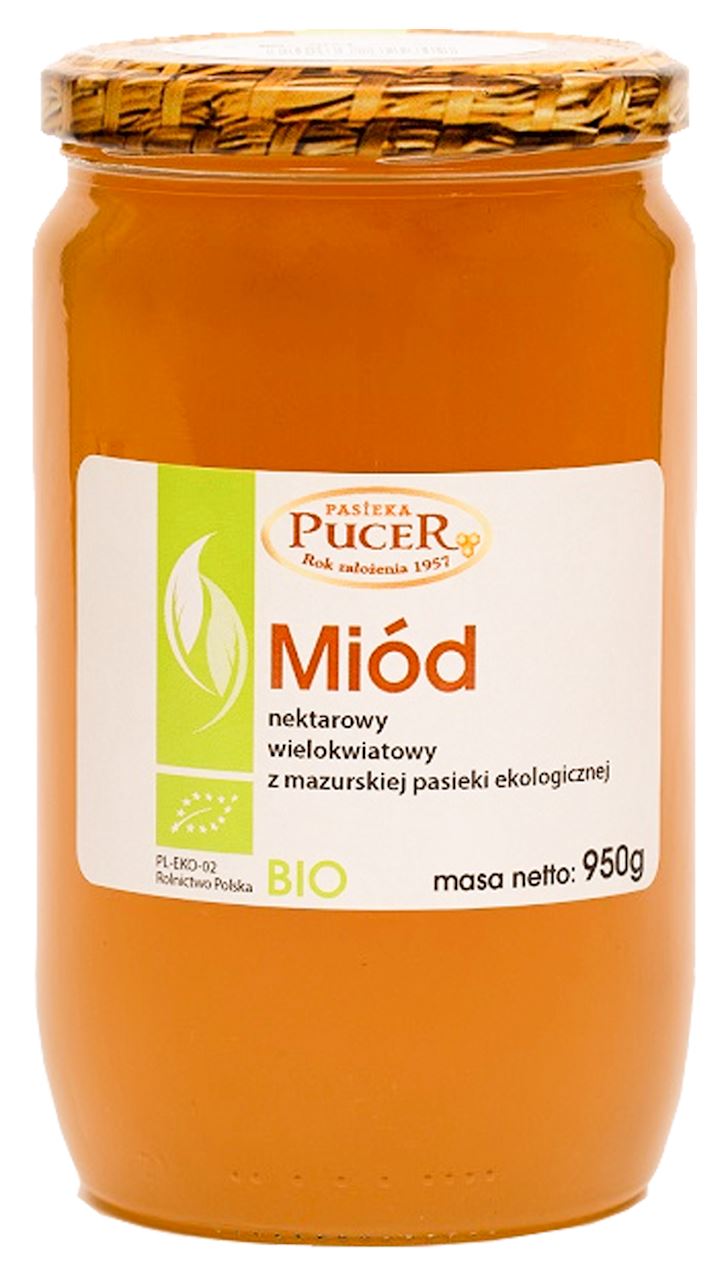 MIÓD NEKTAROWY WIELOKWIATOWY BIO 950 g - PASIEKA PUCER-0