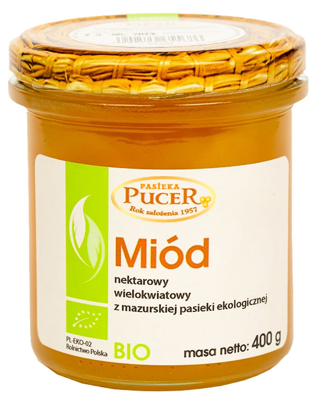 MIÓD NEKTAROWY WIELOKWIATOWY BIO 400 g - PASIEKA PUCER-0