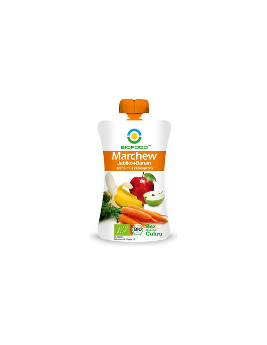 Apfel- Karotte- Bananen-Mousse, glutenfrei, BIO 120 g