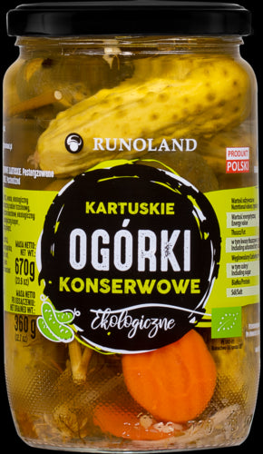 OGÓRKI KONSERWOWE KARTUSKIE BIO 670 g (360 g) - RUNOLAND-0