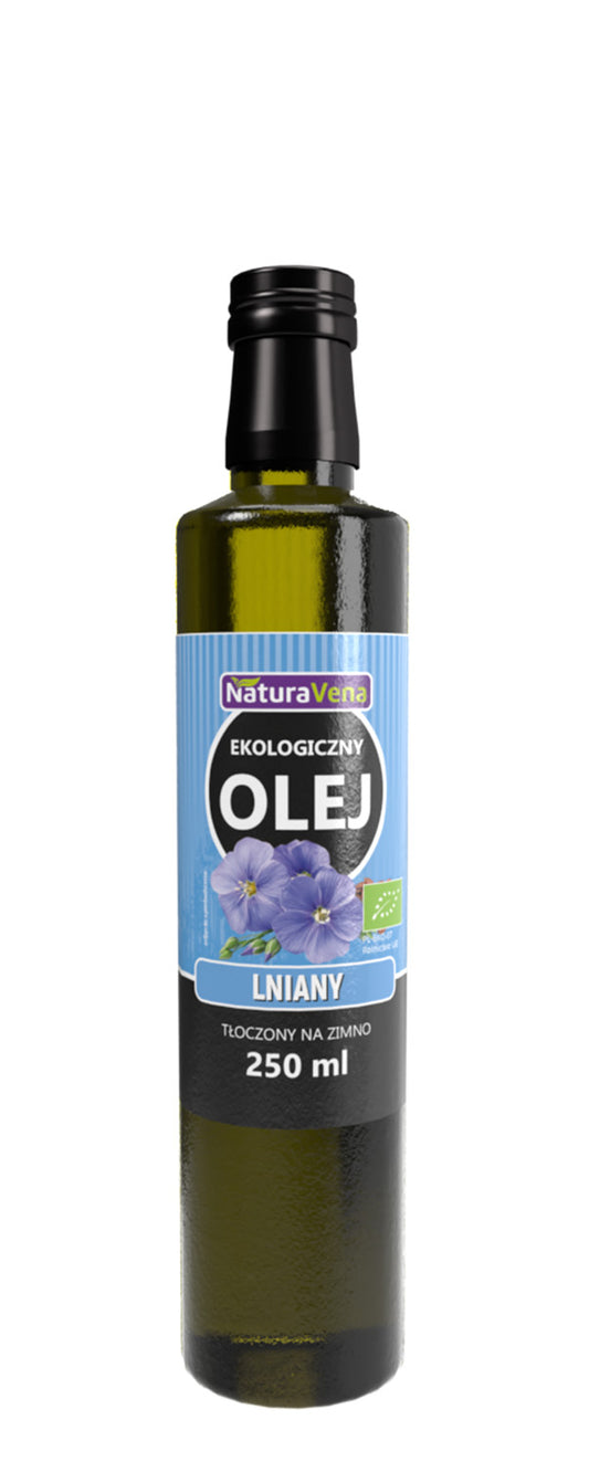 OLEJ LNIANY TŁOCZONY NA ZIMNO BIO 250 ml - NATURAVENA-0