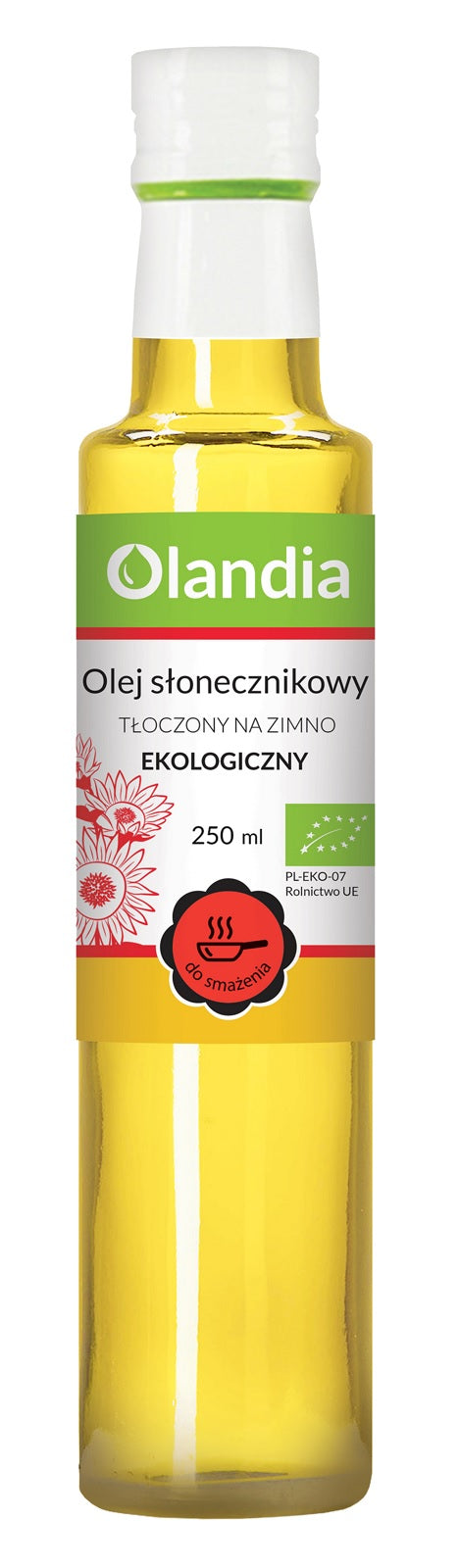 OLEJ SŁONECZNIKOWY DO SMAŻENIA TŁOCZONY NA ZIMNO BIO 250 ml - OLANDIA-0