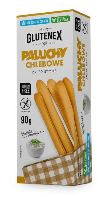 PALUCHY CHLEBOWE BEZ DODATKU CUKRÓW BEZGLUTENOWE 90 g - GLUTENEX-0