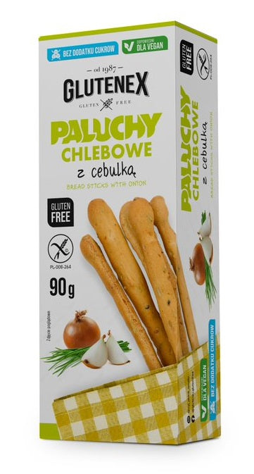 PALUCHY CHLEBOWE Z CEBULĄ BEZ DODATKU CUKRÓW BEZGLUTENOWE 90 g - GLUTENEX-0