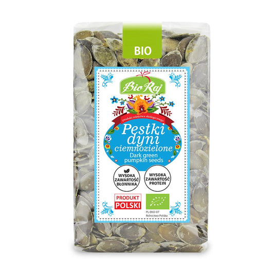 PESTKI DYNI CIEMNOZIELONE (UPRAWIANE W EUROPIE) BIO 300 g - BIO RAJ-0