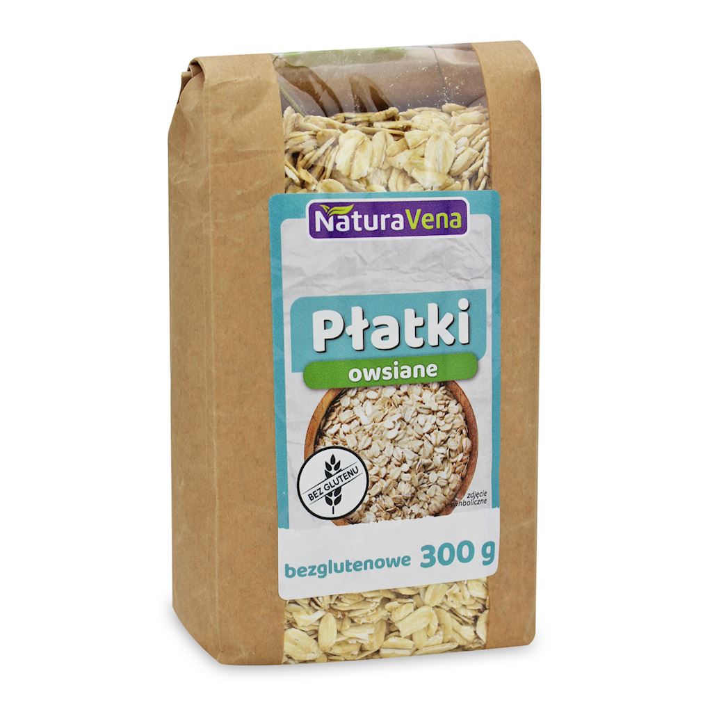 PŁATKI OWSIANE BEZGLUTENOWE 300 g - NATURAVENA-0