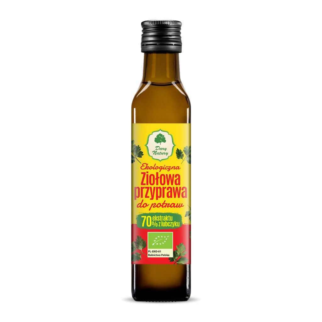 PRZYPRAWA ZIOŁOWA Z LUBCZYKIEM W PŁYNIE BIO 250 ml - DARY NATURY-0