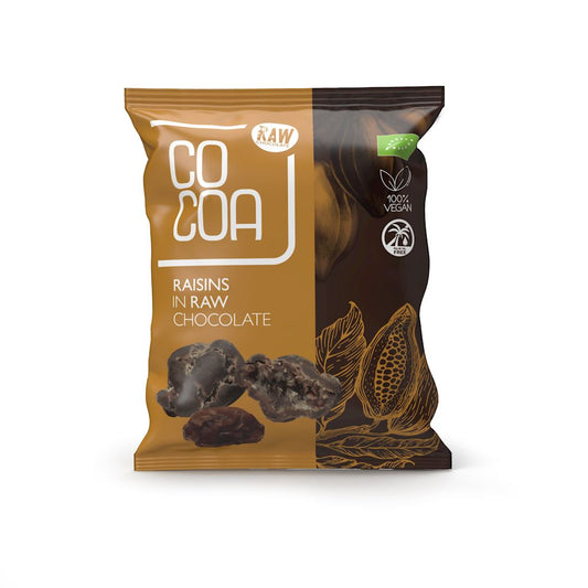 RODZYNKI W SUROWEJ CZEKOLADZIE BIO 70 g - COCOA-0