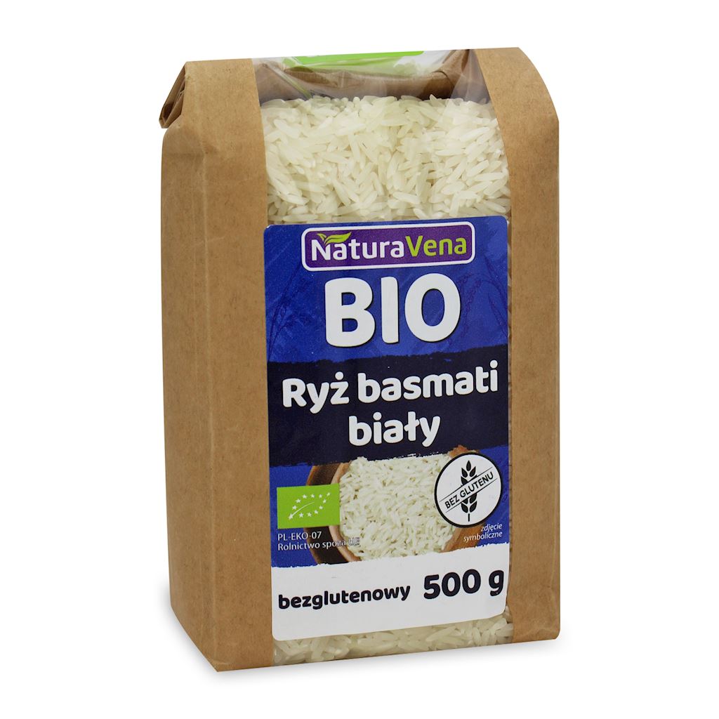 RYŻ BASMATI BIAŁY BEZGLUTENOWY BIO 500 g - NATURAVENA-0